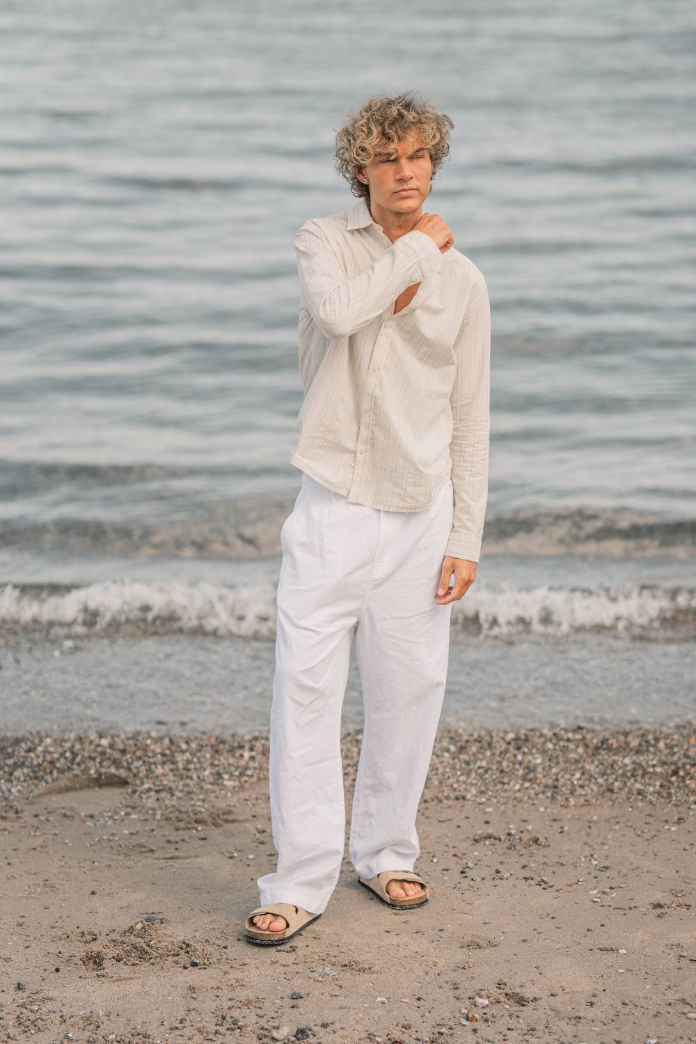Baggy Hørbukser Hvid | Skagen-clothing.dk